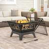 Pure Garden 5-Pc Fire Pit with Star Cutouts, Black 50-LG1203